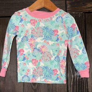 Lilly Pulitzer Kids Pajama Set - Pink and Blue Floral
